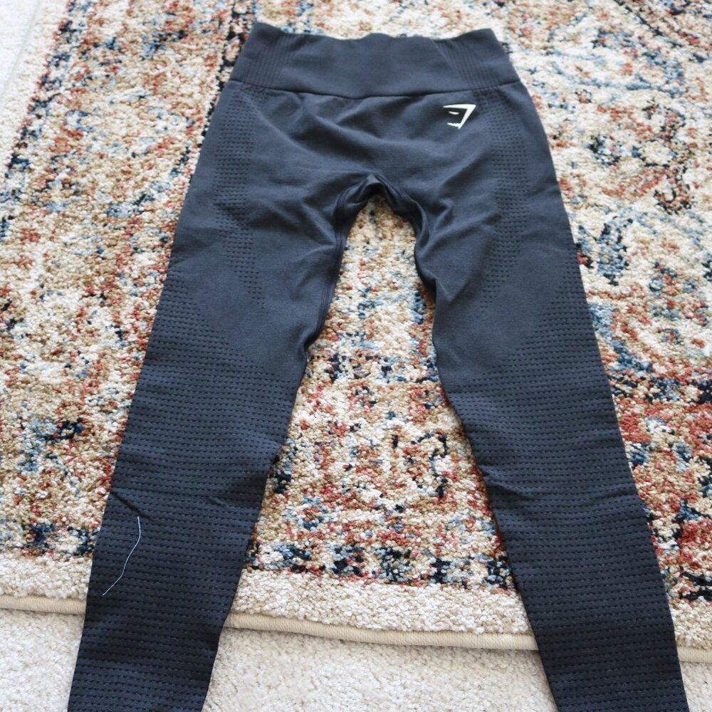 Gymshark Black Seamless Textured Leggings - Picture 1 of 4